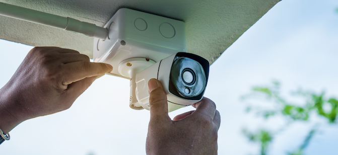 outdoor security camera installation