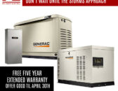Generator Free 5 Year Warranty (Expires April 30th)