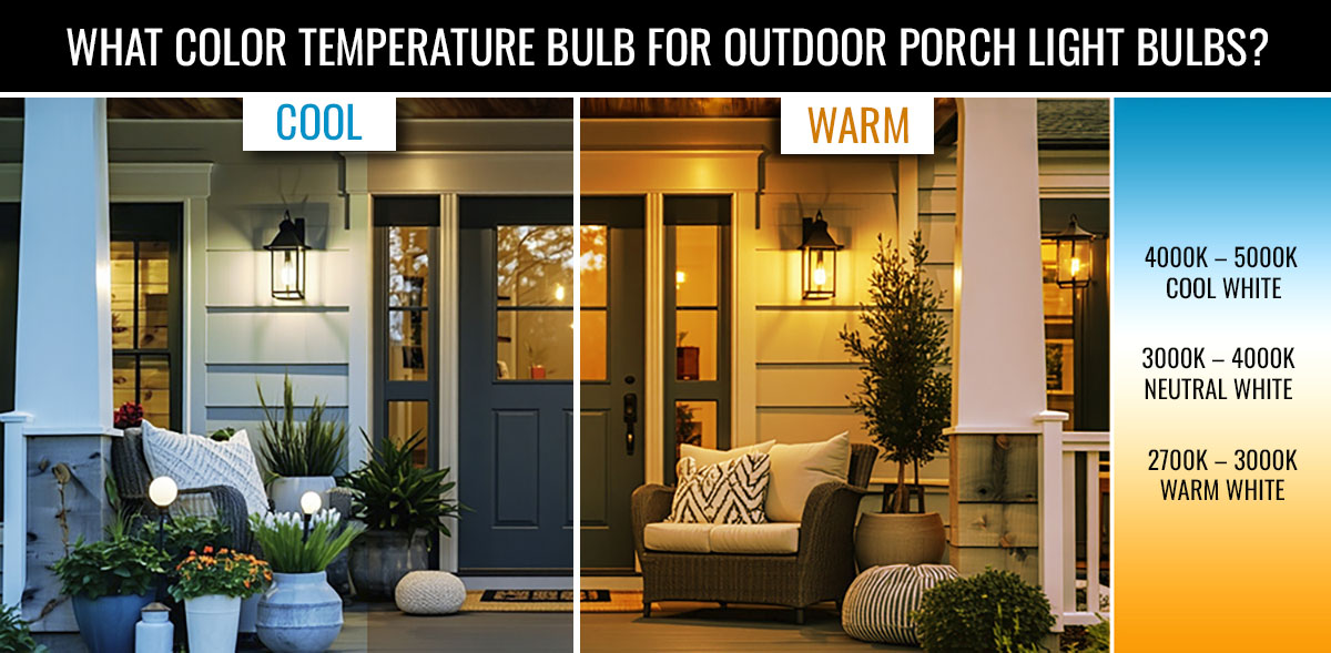 What color temperature bulb porch bulbs What color temperature bulb porch bulbs