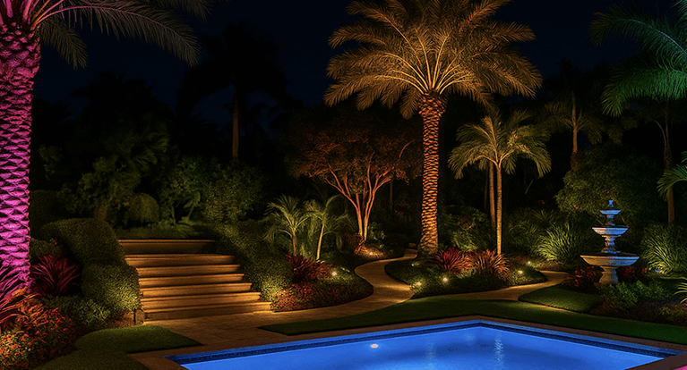 Colored outdoor light bulbs