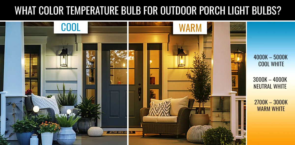 What color temperature bulb porch bulbs