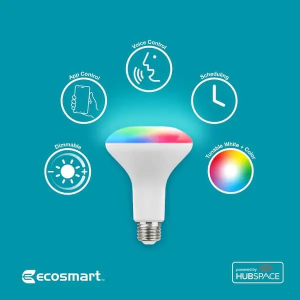 1Smart PAR38 Color Changing CEC LED Spot Light Bulb with Voice Control