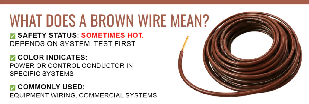 What Does a brown Wire Mean What Does a brown Wire Mean