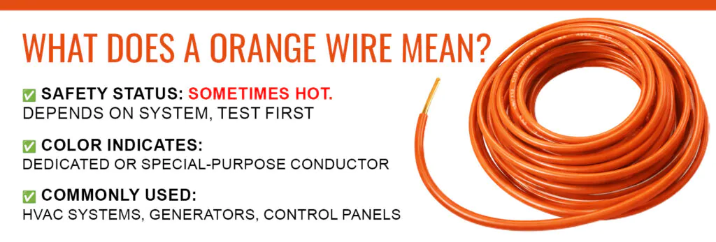 What Does a orange Wire Mean What Does a orange Wire Mean