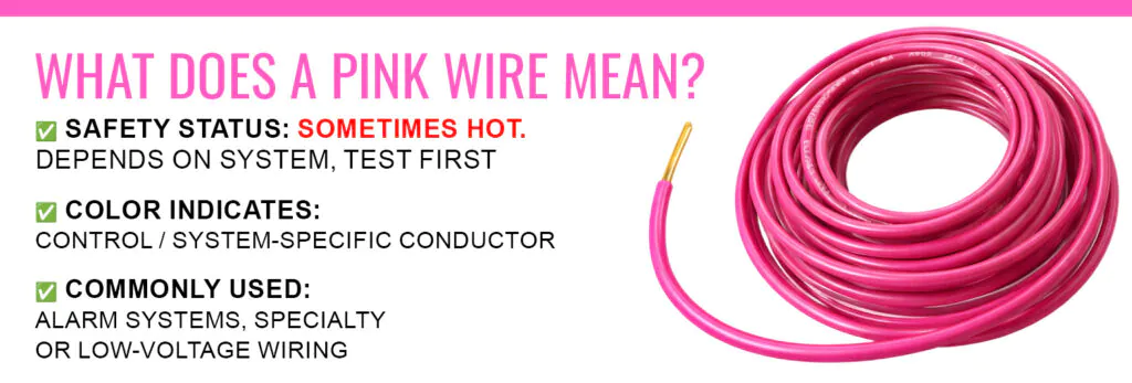 What Does a pink Wire Mean What Does a pink Wire Mean