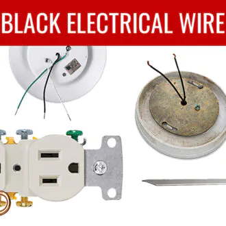 black electrical wire