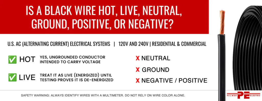 black wire hot neutral positive negative