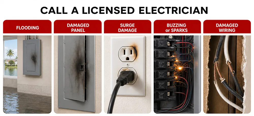 When to Call a Licensed Electrician After a Hurricane